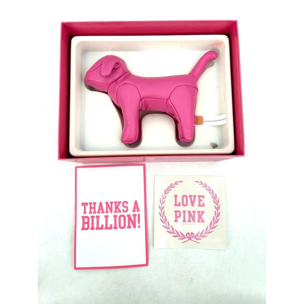 NWT VICTORIA'S SECRET Pink Leather Dog Thanks A Billion Limited Edition 2010
